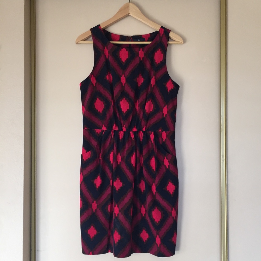 Gap blue/pink print tank dress. Size 6.